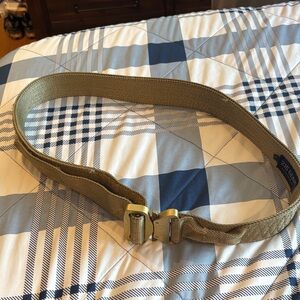 Tactical Webbing Belt with Quick-Release Buckle - Khaki